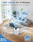Air Purifiers for Home Large Room Up to 1250 Ft²,MOOKA H13 HEPA Air Purifier for Pets Dust Odor Smoke,Aromatherapy Function,Air Cleaner with 15dB Quiet Sleep Mode for Bedroom Office Living (White)