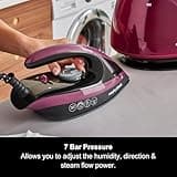 Morphy Richards 332102 Steam Generator Iron with a Power of 3000W Speed Pro Pressurised-332102, Ceramic, Mulberry, 160g