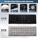 Camping Bed for Adults with Mattress: Folding Bed with Comfortable Cushion, Portable & Compact Camping Cot with Storage Bag for Sleeping, Folding camp bed for Outdoor Travel