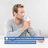 Beurer IH55 Portable Nebuliser With Travel Pack, UK Plug, Adults & Children, Colds, Asthma & Respiratory Issues, Quiet Vibrating Membrane Technology, Shorter Inhalation Time, Easy to Disinfect
