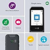 Doro - Leva E20 4G Flip Phone for Seniors – Large 2.8" Display, High-Contrast Keys, Loud & Clear Sound, HD Voice, Camera, Assistance Button – Black