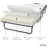Milliard Diplomat Guest Folding Bed with 12.5cm Thick Luxurious Memory Foam Mattress and a Strong Sturdy Foldable Rollaway Frame - Small Single 190 x 79cm