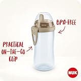 NUK Kiddy Cup Toddler Cup | 12+ Months | 300 ml | Leak-Proof Toughened Spout | Clip & Protective Cap | BPA-Free | Pink