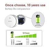 Smoke Alarm, 10 Years Battery Smoke Alarms for home 2Pcs, Fire Alarm with Silence/Test Button, No Drill Installation Smoke Detector, Conforms to EN 14604 Standard
