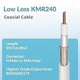 Nelawya 4G LTE 5G Antenna Outdoor 12dBi External MIMO Omnidirectional 698-3800MHz Antenna Compatible with 4G LTE 5G Router M1 MR1100 Modem, TS9 SMA CRC9 Adapter, Up to 15 km Long Distance Signal