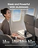 Anker Laptop Power Bank, 25,000mAh Portable Charger with Triple 100W USB-C Ports for Multi-Device Charging, Built-In and Retractable Cables, For iPhone 16/15 Series, Samsung, and More