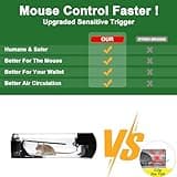 EGOFLYYA 2 Pack Humane Mouse Traps for Indoors & Outdoors, Easy to Use, No Touch Release, Improved Highly Sensitive, Effective Quick Rodent Catcher Comes with 2 Cleaning Brushs and Instruction Manual