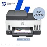 HP Smart Tank 7605 All in One Printer | Perfect for Home | Colour | Wireless, Ethernet | Print, Scan, Copy, Fax | Refillable, Includes up to 3 Years of Ink | 2-Sided Printing | Document Feeder