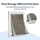 PetSafe Extreme Weather Energy Efficient Aluminium Pet Door for Cats and Dogs, Insulated Flap System, Extra Large (XL)