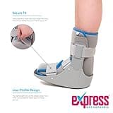 Express Orthopaedic® - Medically Approved Ultra Short Fixed Walker Protective Boot for Foot, Ankle & Leg Fractures & Injuries - Supplied to UK Hospitals (S) UK Shoe 3-5.5