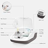 Hangsun Nebuliser Machine for Adults and Kids, CN950 Pro Nebulizer All-in-One Compressor System Electric Inhaler Full Accessory for Home Use, Vaporizer Mist with Built-in Storage Box and Sturdy Handle