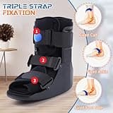 Inflatable Walking Boot Air Cam Walker Fracture Boot Orthopaedic boot for Sprained Ankle Short Air Walker Brace for Broken Foot Achilles Tendon Injury Black (L)