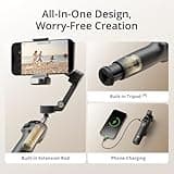 DJI Osmo Mobile 7P Gimbal Stabilizer for iPhone, Android, Native Tracking, Lighting, 3-Axis Phone Gimbal, Quick Launch, One-Tap Edit, Built-in Extension Rod & Tripod, 10hrs Use, Phone Charging