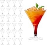 MATANA 48 Premium Plastic Martini Cocktail Glasses, 210ml - Elegant & Reusable - Manhattan, Margarita, Cosmopolitan, Desserts, Mocktails - Cocktail Cups for Weddings, Birthdays, Parties