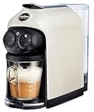 Lavazza, A Modo Mio Deséa Coffee Capsule Machine, Compatible with A Modo Mio Coffee Pods, Touch Interface, Sound Alerts, Automatic Shut-Off, Dishwasher-Safe Components, 1500W, 220-240V, White Cream