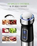 SHARDOR Hand Blender,6 In 1 Hand Blenders For Kitchen,power 1200w,20-Speed & Turbo Stick Blender,Scratch Resistant Hand Whisk Electric With Dough Hooks,Egg Beaters,Whisk,800ml Beaker,600ml Chopper