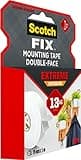 Scotch-Fix Extreme Interior Double Sided Mounting Tape, 19mmx 5m - For Indoor Extreme Use, Works on Hard Plastics, Metal, Painted surfaces and Wood - Holds up to 13kg