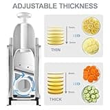 SUPMAKIN Safe Mandoline Slicer for Kitchen, Adjustable Potato Slicer, Mandolin Food Slicer, French Fry Cutter, Kitchen Chef Meal Prep (JUST SLICE)