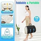 Full Body Massage Mat, 3D Body Stretching & Lumbar Traction, Back Heating, Traction Up & Down, Curve Stretch, Twist Left & Right, 4 Modes 3 Intensities 3 Heat Levels, PU Leather, Foldable, Fit 5'1-6'1