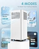 Air Conditioning Unit - Portable Air Conditioner, 4-in-1 - Cooling, Fan, Dehumidifier & Sleep Mode | Remote Control, Digital Display, 24H Timer,Window Kit,Energy Efficient | Covers 215 sq.ft