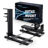 Reashy Hotas Mount, Joystick Mount, Aluminum Flight Stick Desk Mount for Logitech X56, X52, X52 Pro, Thrustmaster T.1600M, TCA, T.Flight Hotas One, 4, X, Airbus, VKB Gladiator Nxt (Black)
