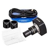 AmScope 3.5X-180X Trinocular Stereo Microscope with 4-Zone 144-LED Ring Light and 10MP Camera