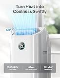 Dreo Smart 3-in-1 Portable Air Conditioner, 12000 BTU Drainage-Free Cooling AC Unit, Silent Mobile Air Conditioner for Bedroom, APP/Voice/Remote Control, 24h Timer with Fan & Dehumidifier, AC516S