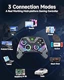 EasySMX X15 Wireless PC Controller with Hall Triggers, Hall Joysticks, Enhanced Bluetooth Game Controller,No Drift No Deadzone effect, Compatible with Windows PC, Android, Steam and Switch