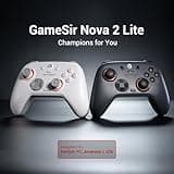 GameSir Nova Lite 2 Wireless PC Controller with Hall Effect Joysticks & Triggers, 2.4G & Wired 1000Hz Polling Rate, Remappable Buttons - Compatible with PC/Switch/Steam/Android (Grey)