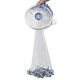 Fishing Cast Net - Portable Durable Hand Throw Fish Mesh Net Catch Fishing Network Trap Accessory(3m) Fish