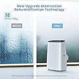 GarveeHome Portable Air Conditioner, 14000 BTU Smart AC with Window Kit, 24H Timer & Fan Mode, Ventless Design, Portable AC with Hose Needed.