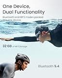SHOKZ OpenSwim Pro Bone Conduction Sports Headphones, IP68 Waterproof Open-Ear Wireless Earphones with Bluetooth 5.4, 32GB of MP3 Storage, Noise Cancelling Mics, 9h Playtime for Running, Swimming-Red
