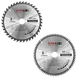 TCT216MXA 2x Saxton TCT Circular Wood Saw Blade 216mm Pack A for Bosch Makita Dewalt