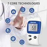 sinocare Blood Glucose Meter/Blood Sugar Monitor Safe-Accu2 /Blood Sugar Test Kit with Test Strips x 50 & Case for UK Diabetics -in mmol/L