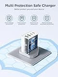 USB C Plug Fast Charge, 40W 4-Port Multi USB Charger Plug UK Dual Port PD Power Adapter +QC Wall Plug Multiport Mains Type C Charging Plug for iPhone 16 15 14 13 12 11 Pro Max XS XR 8, Samsung, iPad
