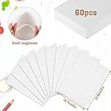60 Sheets Watercolour Paper Bulk, 140 lb/300 GSM Cotton Cold Press Water Colour Paper for Students Adults Artists Drawing Painting Supplies Postcards, White, 5" x 7"