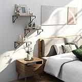 Pipishell Floating Shelves Wall Mounted Shelf, Paulownia Wood Wall Shelves, Wooden Shelves Set of 3 for Bedroom, Bathroom, Living Room, Kitchen, Home Office, Laundry room,etc (rustic)