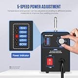 MRCARTOOL Plastic Welder Kit with 600 Hot Staples 220V Plastic Welding Machine Car Bumper Repair Kit, 80W/65W/45W/35W/15W Adjustable Plastic Repair Welding Machine for Car Plastic Crack Repair