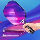 Pickleball Paddles, USAPA Approved Carbon Fiber Pickleball Paddles Set of 2 Includes 4 Pickleballs & 1 Bag, Lightweight Pickle Ball Rackets 2 Pack for Beginners