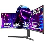 38 Inch Curved Gaming Monitor, 1500R PC Screen 144hz UWQHD 3840x1600, Curved Screen Computer Display with FreeSync & Eye-Care Technology, DP, HDMI, Ultra-Thin Bezel