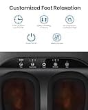 RENPHO Foot Massager with Heat, Shiatsu Foot Massage Machine Deep Kneading, Air Compression - Panel Control (Black)