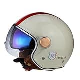 ViPER RSV19 Open Face Motorbike Helmet - Scooter Motorcycle Crash Jet Helmet for Men Women with Sun Visor - Electric Bike & Road Bike Road Legal ECE 22.06 Approved Motorbike Helmets
