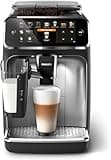 Philips LatteGo 5400 Series Bean to Cup Coffee Machine – 12 Drinks including Latte & Cappuccino, Intuitive Display, Easy Clean, Espresso Machine with Milk Frother (EP5446/70)