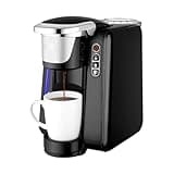 KPod K-Cup Compatible Coffee Machine, 21 Pod Starter Kit Bundle, K-Cup Compatible, UK Plug, Push Button Controls, Energy Saving Mode, Long Coffee Maker, Black