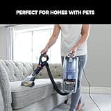Shark Corded Upright Vacuum Cleaner,0.83L with Anti Hair Wrap Technology & DuoClean, Pet Model, Powered Lift-Away, LED Headlights, Anti-Allergen, 8m Cord, 750W, 2 Attachments, Navy/Orange, NZ801UKT