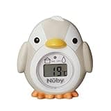 Nuby Penguin Baby Bath Thermometer - Digital Thermometer with Easy to Read Screen | BPA Free | Suitable from Birth (Grey)