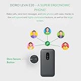 Doro - Leva E20 4G Flip Phone for Seniors – Large 2.8" Display, High-Contrast Keys, Loud & Clear Sound, HD Voice, Camera, Assistance Button – Black