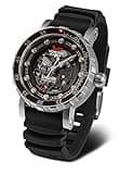 Vostok Europe Men's Watch Engine Limited Edition Automatic NH72A 30 ATM Set With Leather and Silicone Straps, Dry Box, Silver
