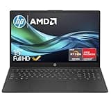 HP 15.6" Laptop | AMD Ryzen 3 7320U Processor | 8 GB RAM | 256 GB SSD | AMD Radeon Graphics | FHD Display | Up to 11hrs 15 mins battery | Win 11 | Dual Speakers | Jet Black | 15-fc0038sa