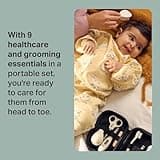 Tommee Tippee Baby Healthcare and Grooming Kit, 9X Essential Newborn Care Items for Home and Travel, Wipe-Clean and Waterproof Travel Case